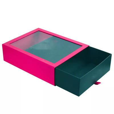 กล่องหนัง Pantone PU เลื่อนกล่องของขวัญลิ้นชักคราฟท์พับ TUV