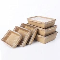 Takeaway กล่องบรรจุภัณฑ์อาหารแบบกำหนดเอง / กล่องอาหารกระดาษคราฟท์ ODM FSC
