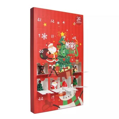 นับถอยหลัง Surprise Cardboard Gift Boxes Christmas ISO Certificated