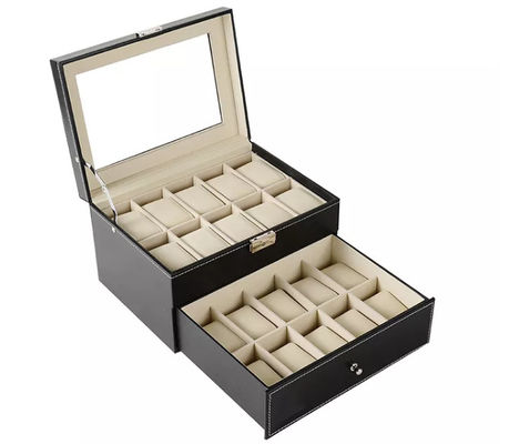 กล่องบรรจุภัณฑ์ไม้ MDF 20 ชิ้นคอลเลกชันนาฬิกากล่องบรรจุภัณฑ์ ISO9001