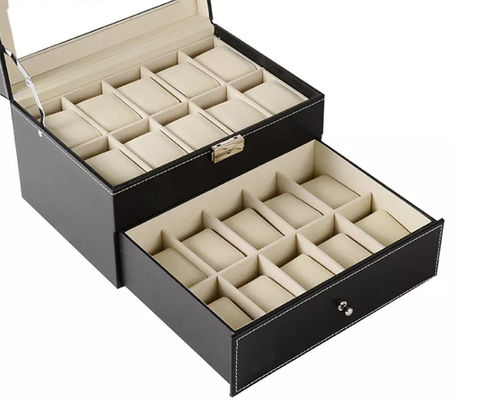 กล่องบรรจุภัณฑ์ไม้ MDF 20 ชิ้นคอลเลกชันนาฬิกากล่องบรรจุภัณฑ์ ISO9001