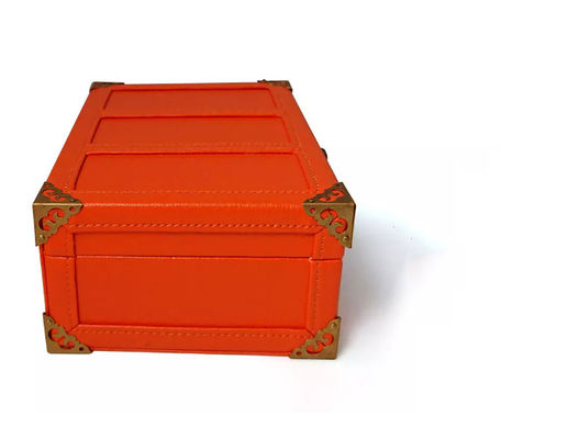 MDF PU Leather Box Flocking Perfume Suitcase Gift Box Handmade