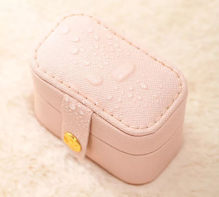 ODM Mini Travel กล่องใส่เครื่องประดับ Emboss PU Leather Portable SGS