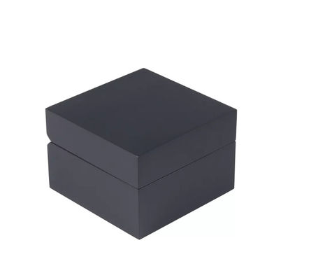 กล่องใส่นาฬิกาสีดำเคลือบด้านเดียวกล่องหนัง Pu Square Wood
