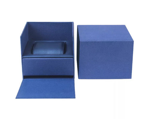 Custom Square World Cover Mens Watch กล่องเครื่องประดับพร้อมหมอน