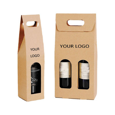 กล่องของขวัญขวดไวน์ขัดเคลือบ UV กล่องไวน์พิมพ์แบบกำหนดเอง