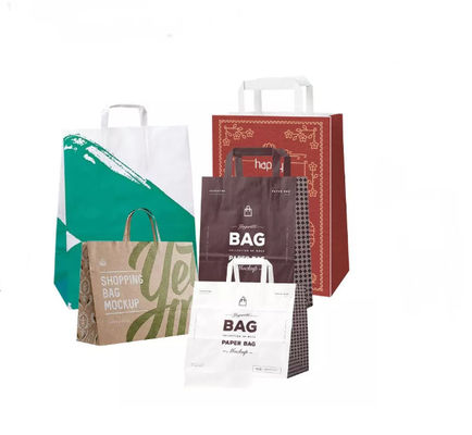 Takeaway บรรจุภัณฑ์ถุงช้อปปิ้ง Drawstring CMYK รองเท้ากระเป๋าเสื้อผ้า