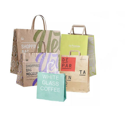 Takeaway บรรจุภัณฑ์ถุงช้อปปิ้ง Drawstring CMYK รองเท้ากระเป๋าเสื้อผ้า