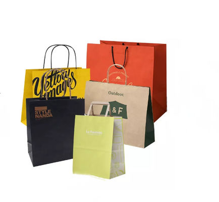 Takeaway บรรจุภัณฑ์ถุงช้อปปิ้ง Drawstring CMYK รองเท้ากระเป๋าเสื้อผ้า