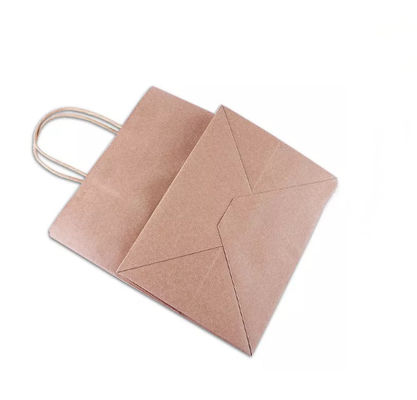 กระเป๋าถือกระดาษคราฟท์ทนทาน Pantone Take Away Food Bag