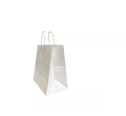 กระเป๋าถือกระดาษคราฟท์พกพา Takeaway Shopping Gift Bag บรรจุภัณฑ์ ODM
