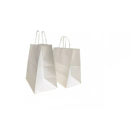 กระเป๋าถือกระดาษคราฟท์พกพา Takeaway Shopping Gift Bag บรรจุภัณฑ์ ODM