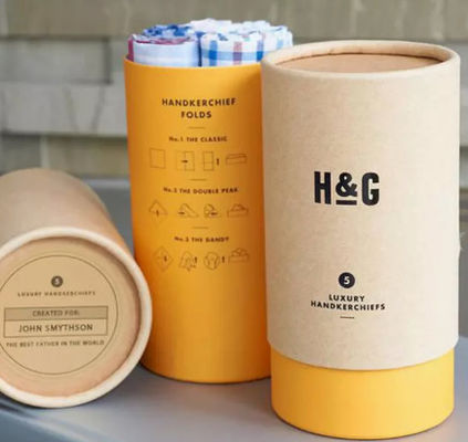 กระบอกบรรจุภัณฑ์กระดาษแข็งรีไซเคิล 600GSM 900GSM กล่องหลอดกระดาษคราฟท์