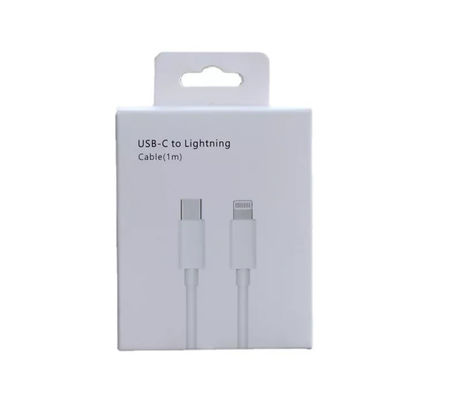 PMS Usb Charger Data Cable กล่องบรรจุภัณฑ์ Greaseproof Debossing