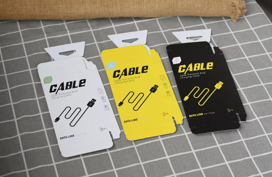 CMYK Electronics กล่องบรรจุภัณฑ์นูนโลโก้อาหารพิมพ์กล่องกระดาษแข็ง