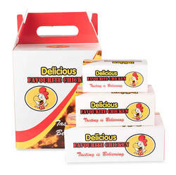 Takeaway กล่องบรรจุภัณฑ์อาหารแบบกำหนดเองกล่องไก่ทอดรีไซเคิล SGS